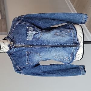 Denim Jacket with Embroidery